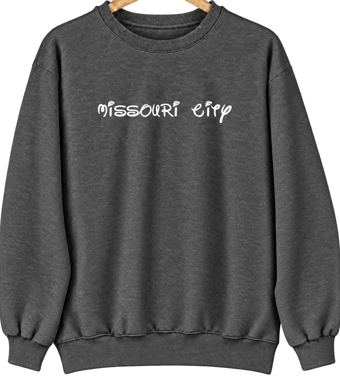 Missouri City, Texas Hometown Crewneck — Dark Heather