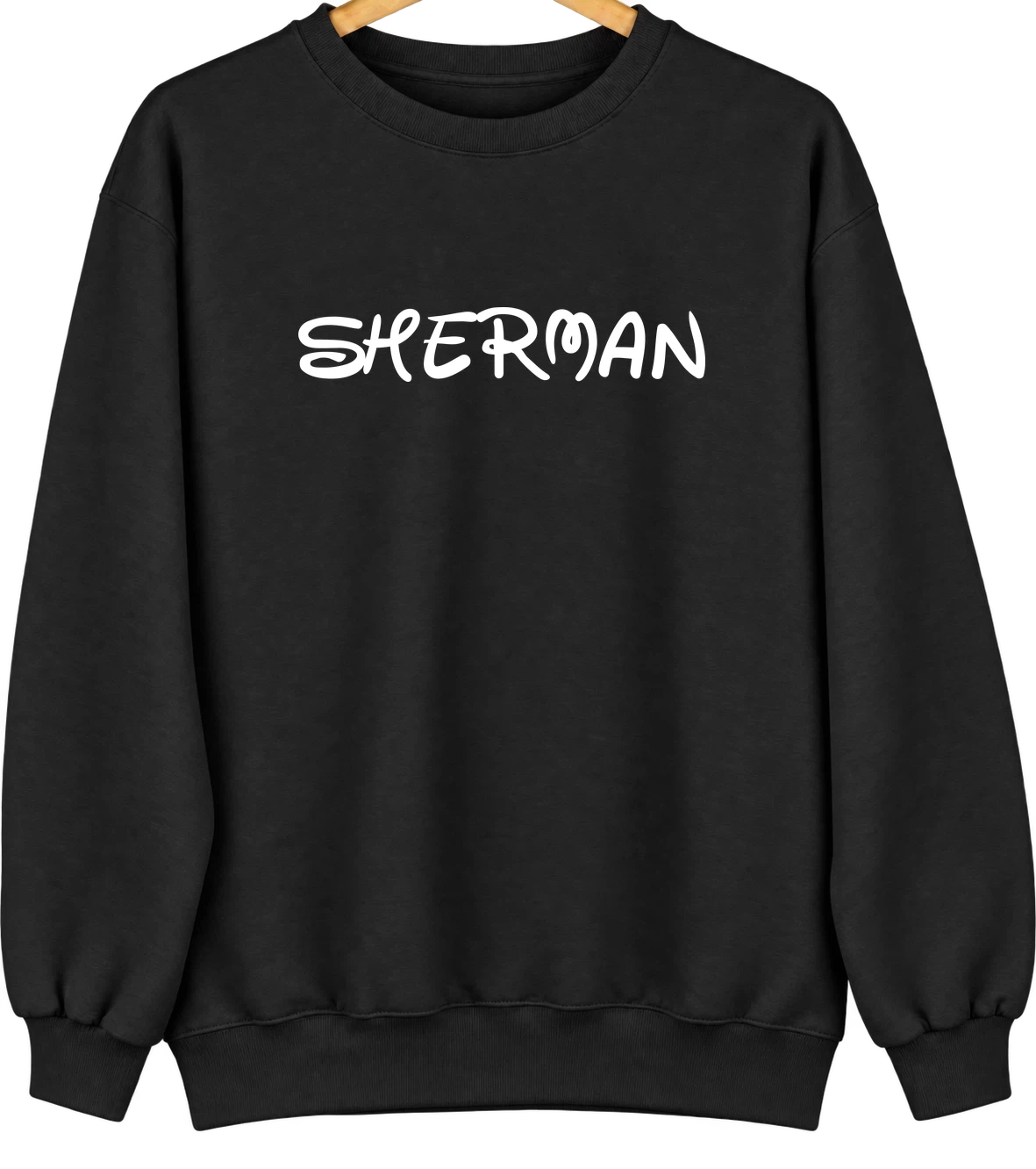 Sherman, Texas Hometown Crewneck — Black