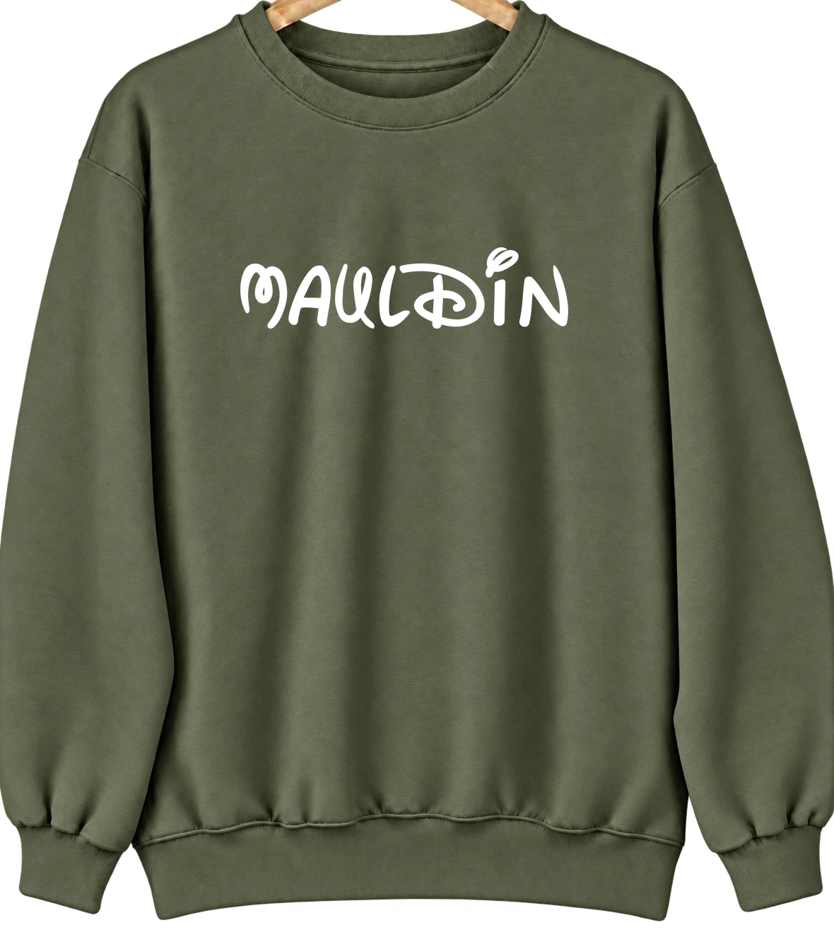 Mauldin, South Carolina Hometown Crewneck — Military Green