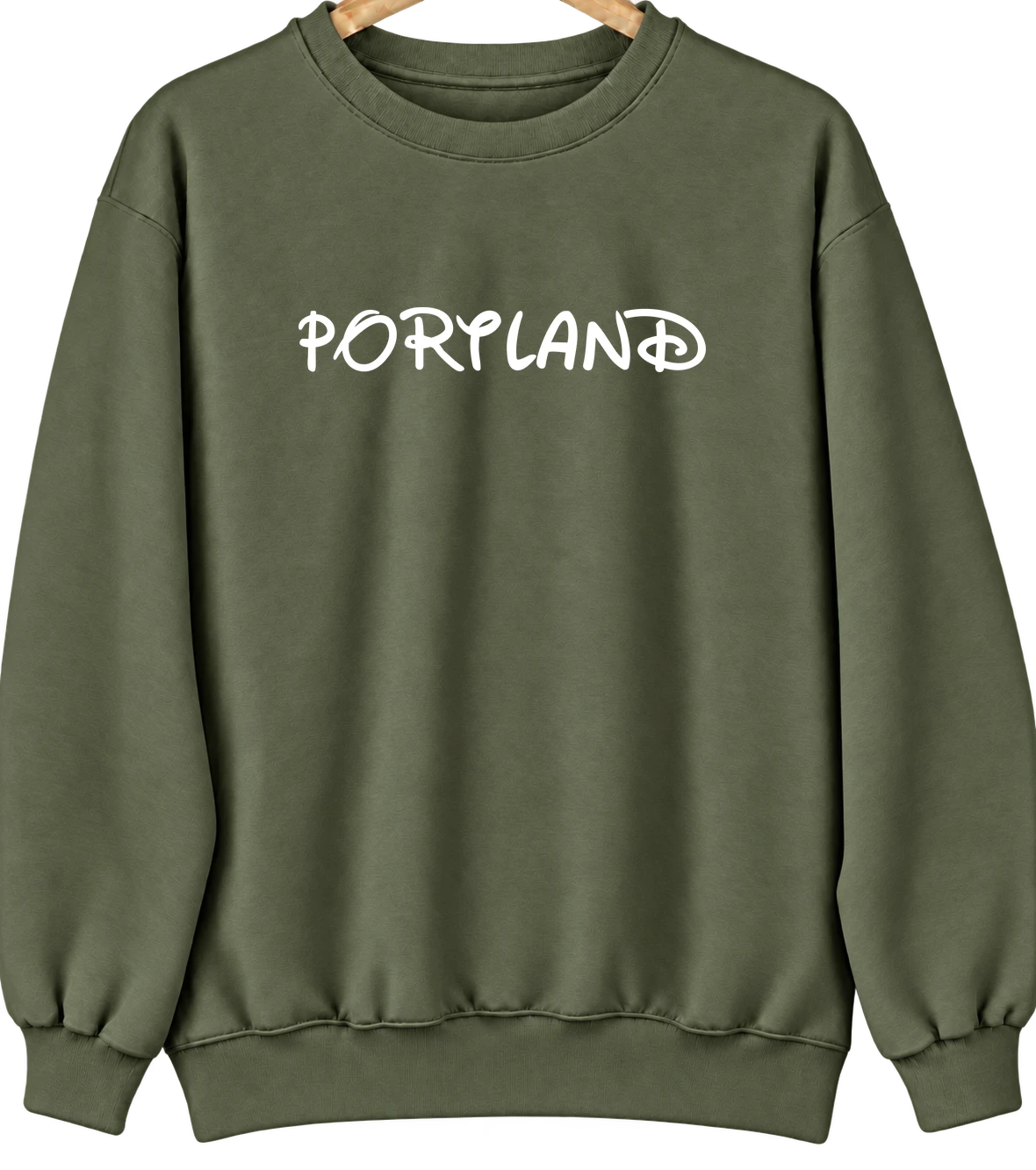 Portland, Oregon Hometown Crewneck — Military Green