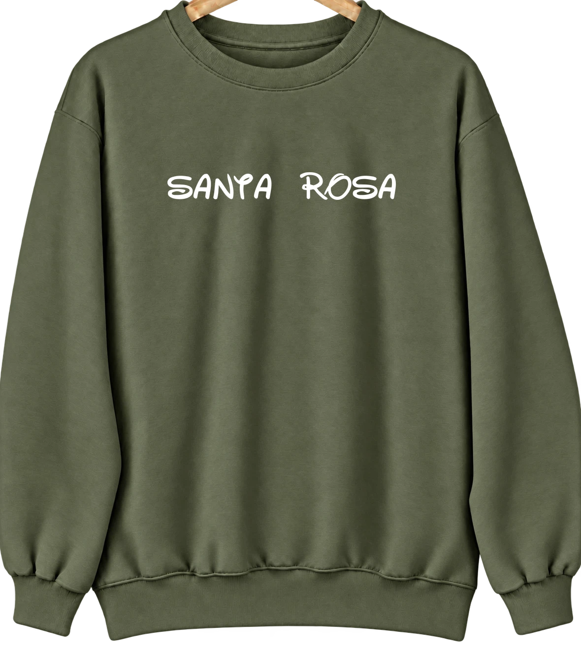 Santa Rosa, California Hometown Crewneck — Military Green