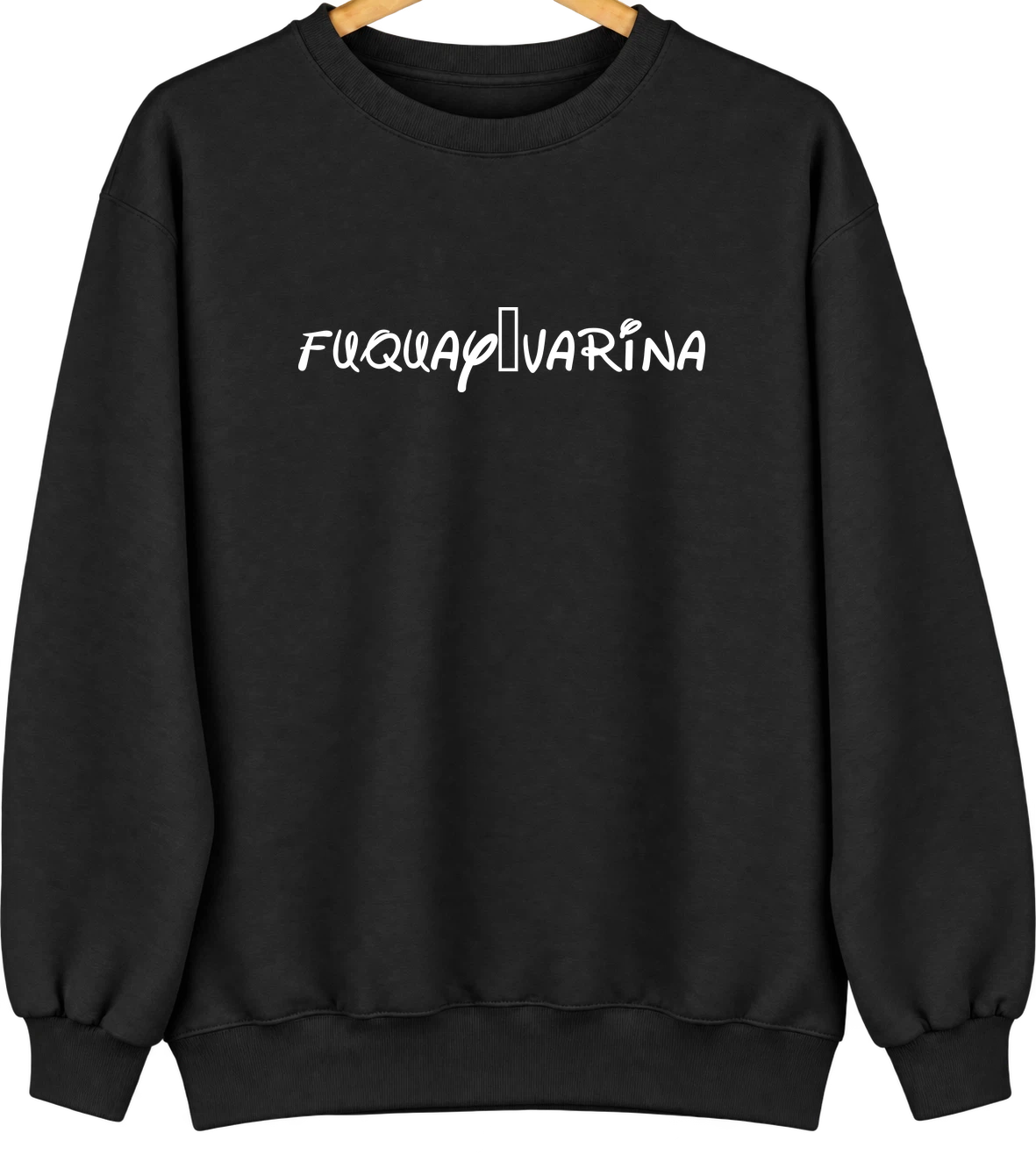 Fuquay-Varina, North Carolina Hometown Crewneck — Black