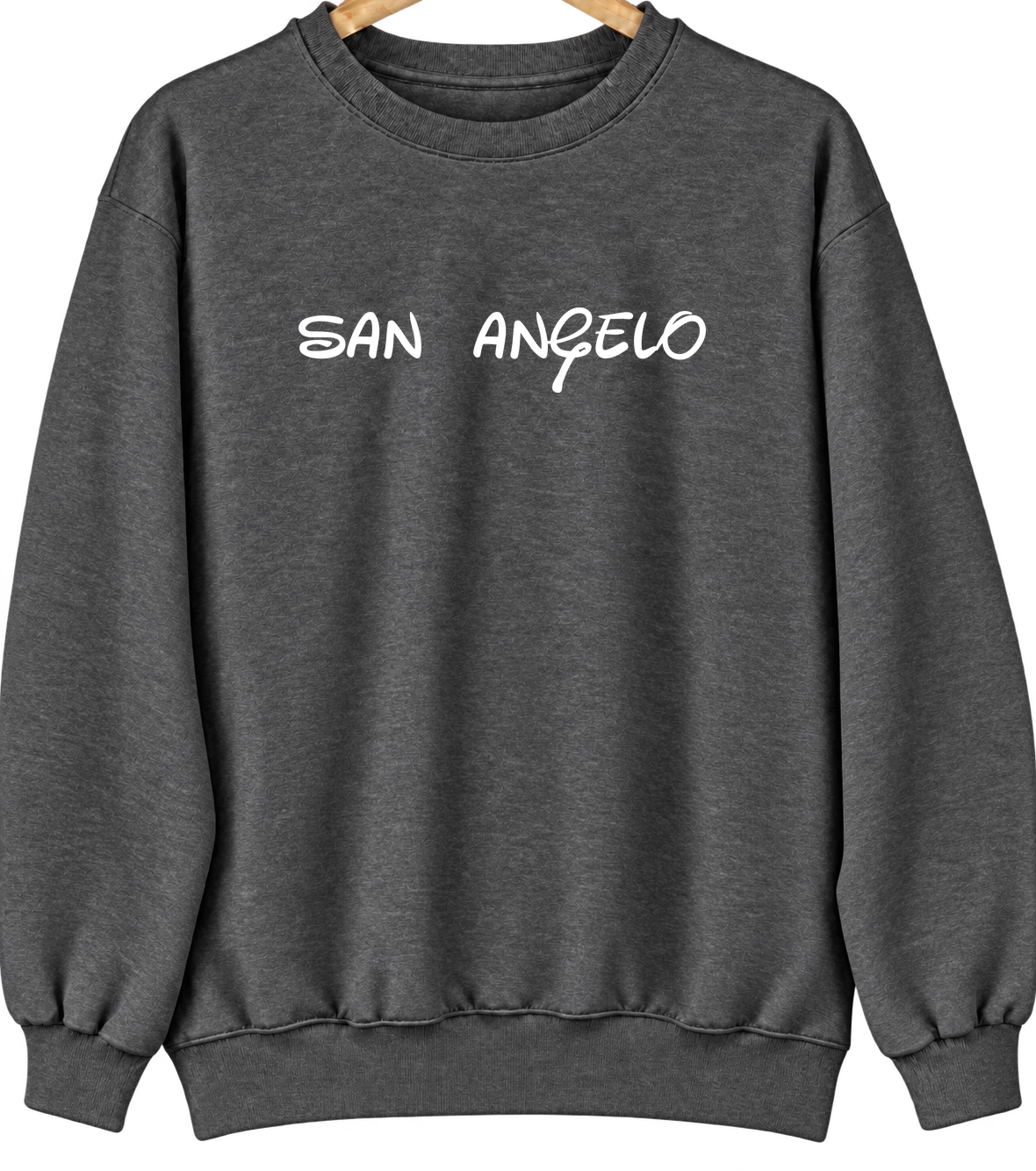 San Angelo, Texas Hometown Crewneck — Dark Heather