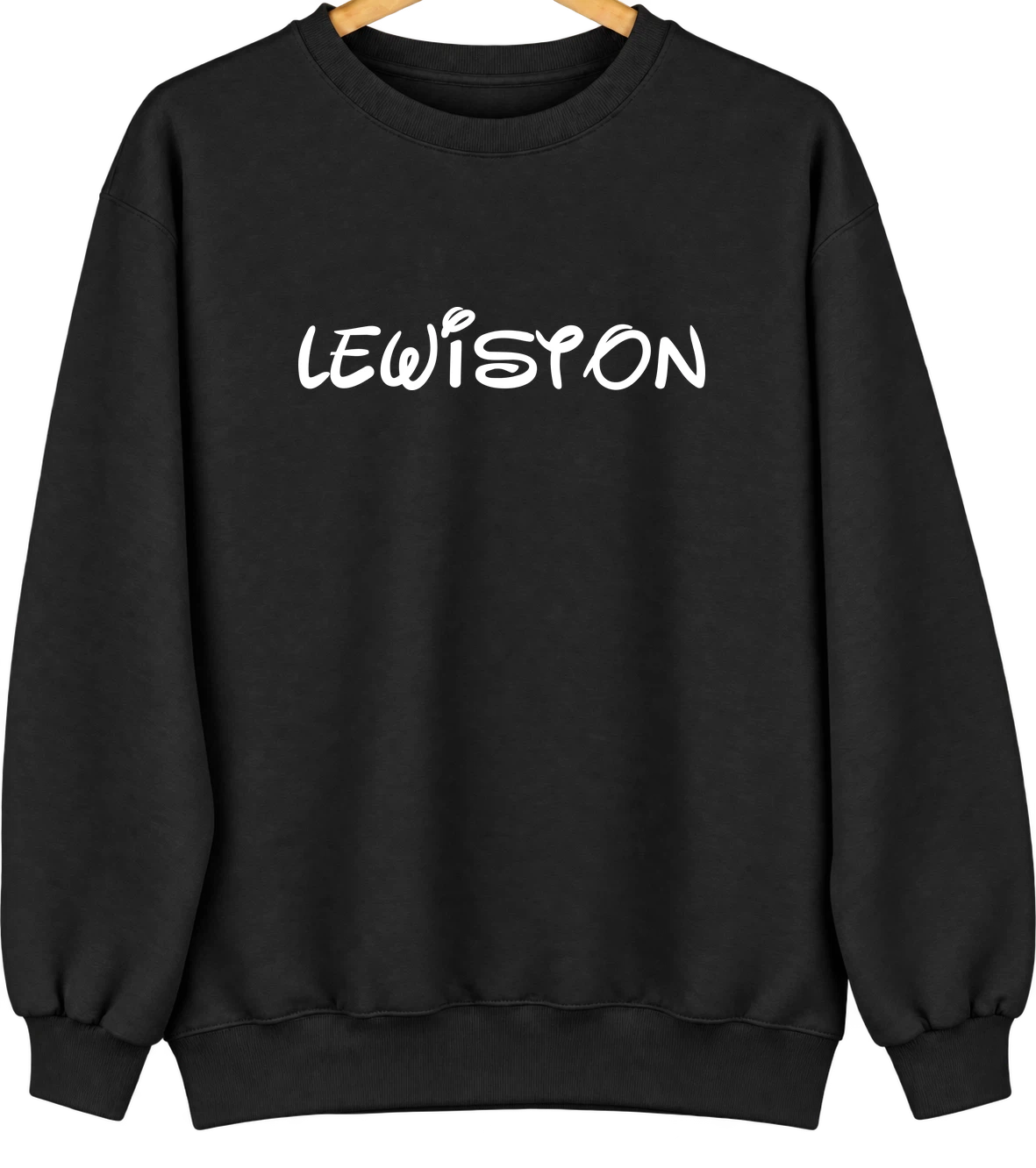 Lewiston, Idaho Hometown Crewneck — Black