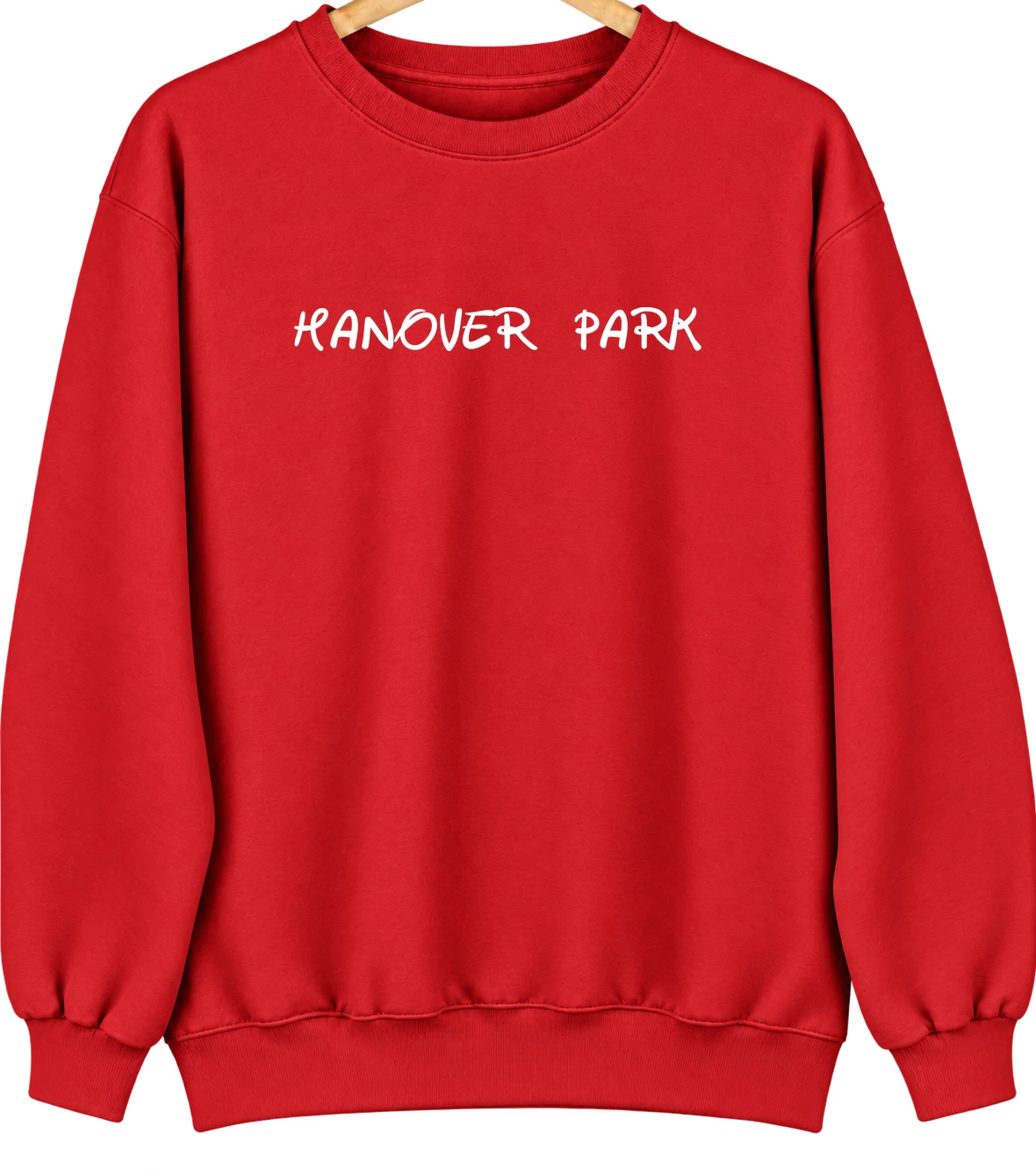 Hanover Park, Illinois Hometown Crewneck — Red