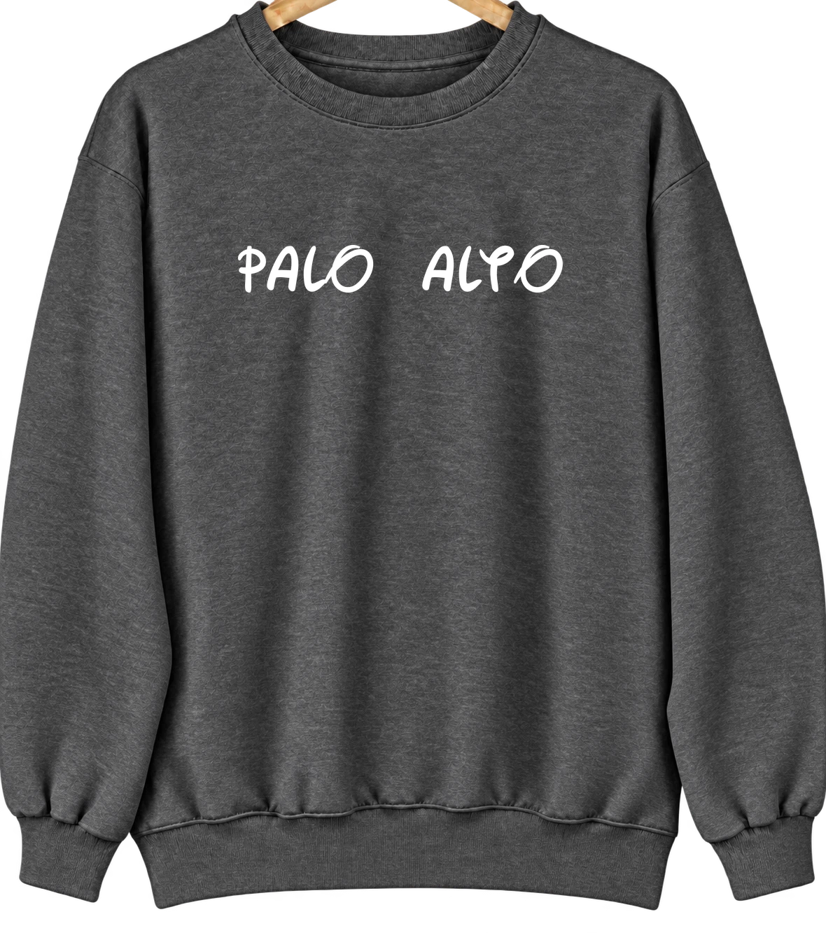 Palo Alto, California Hometown Crewneck — Dark Heather