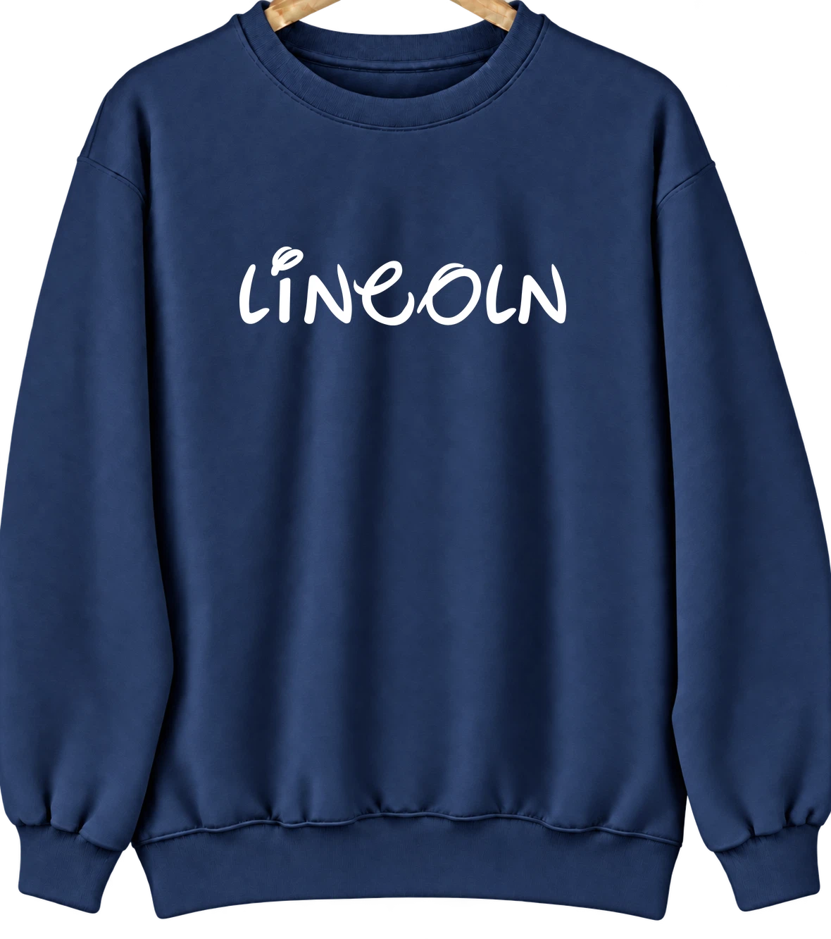 Lincoln, California Hometown Crewneck — Navy