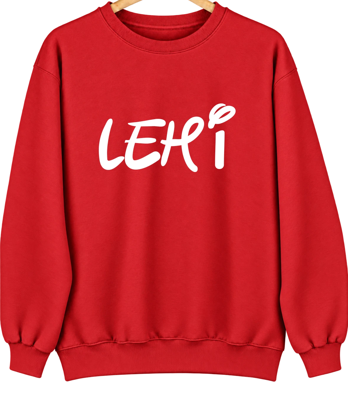 Lehi, Utah Hometown Crewneck — Red