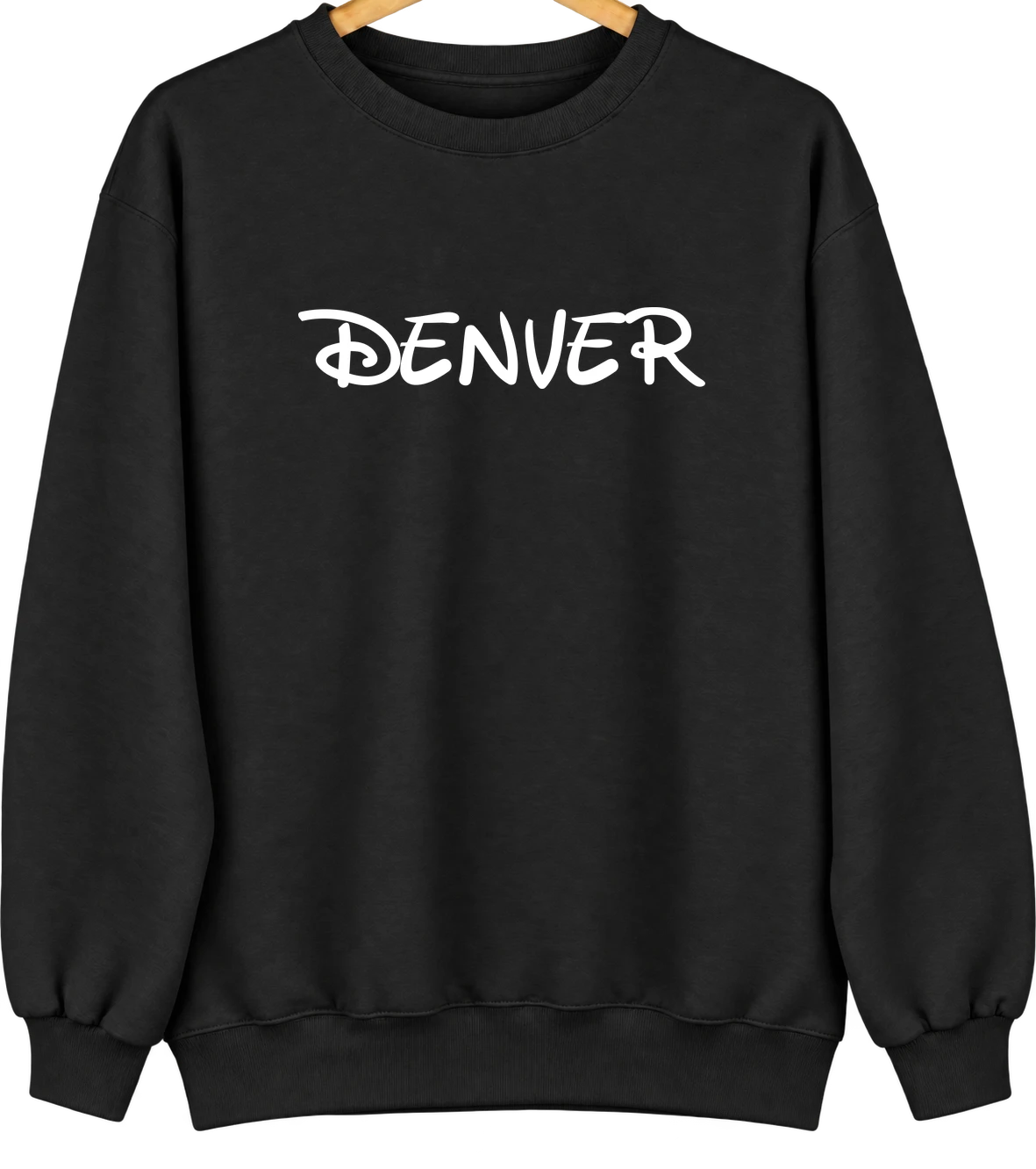Denver, Colorado Hometown Crewneck — Black