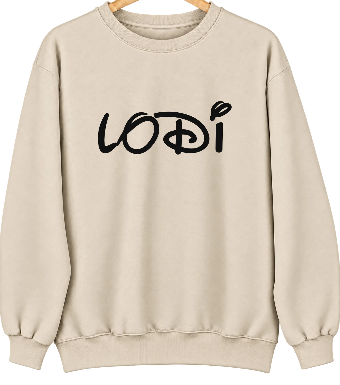 Lodi, California Hometown Crewneck — Sand