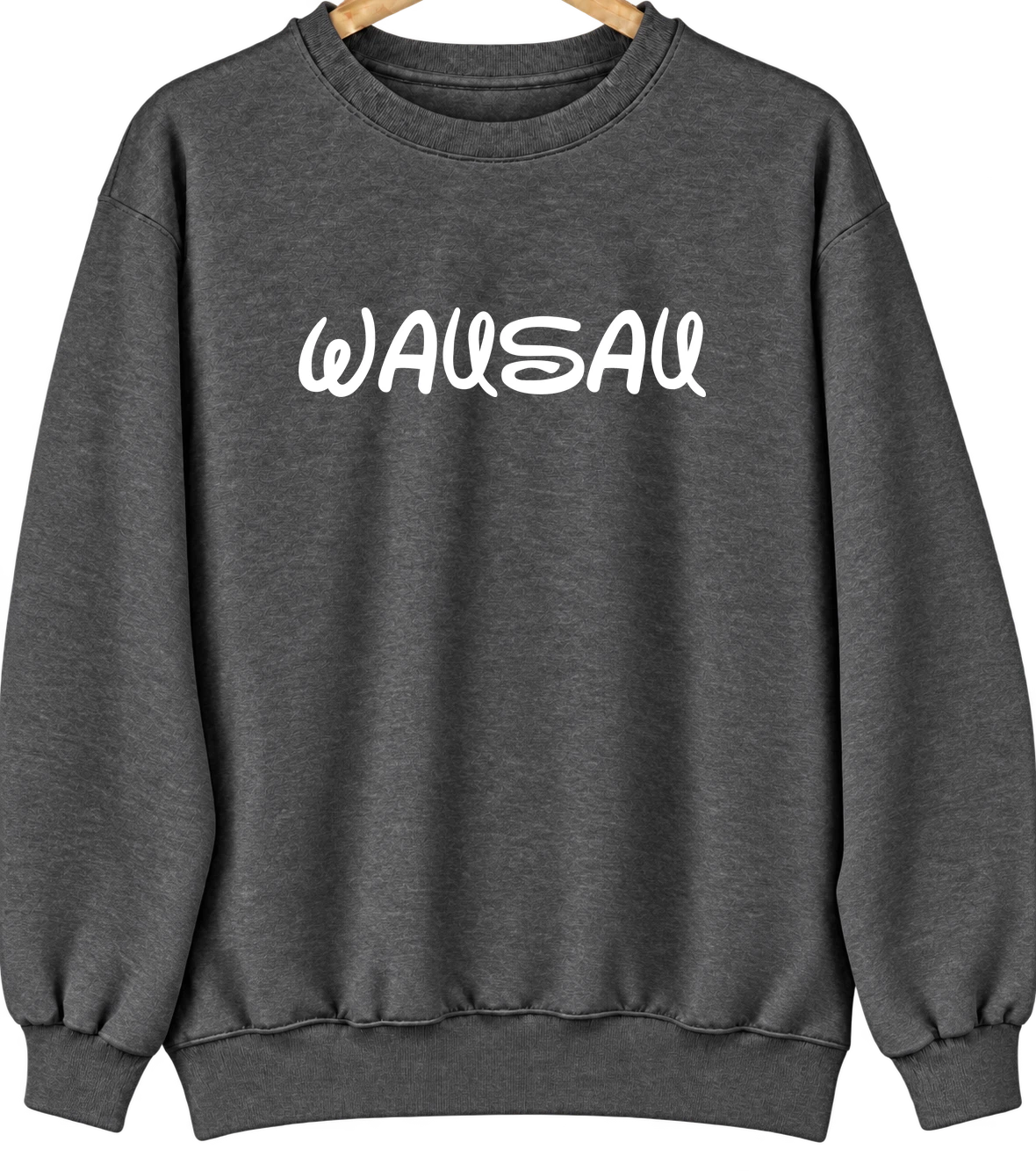 Wausau, Wisconsin Hometown Crewneck — Dark Heather