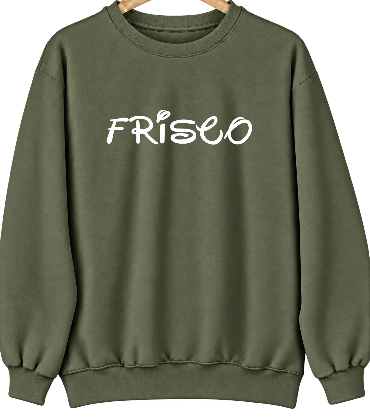 Frisco, Texas Hometown Crewneck — Military Green