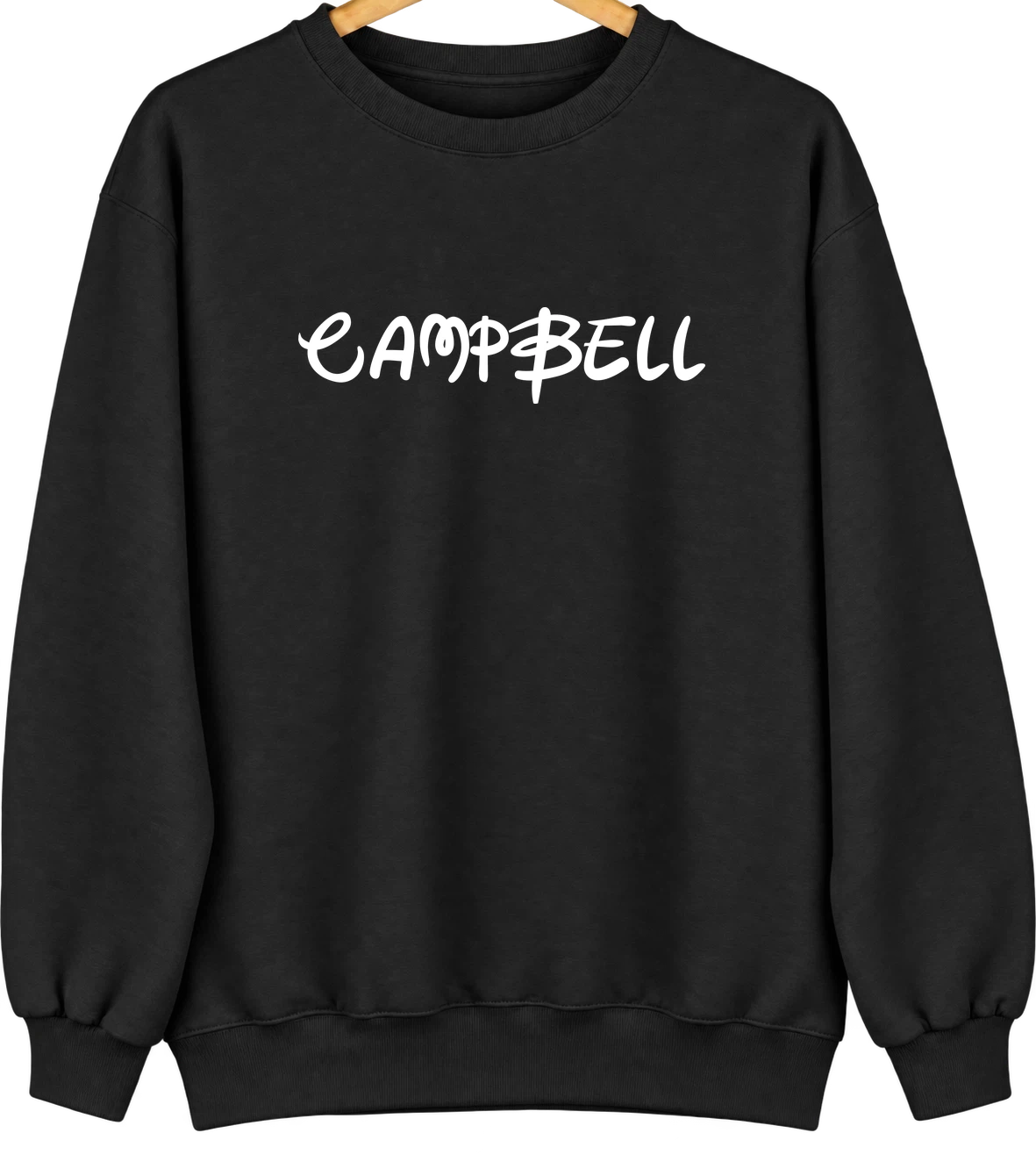 Campbell, California Hometown Crewneck — Black
