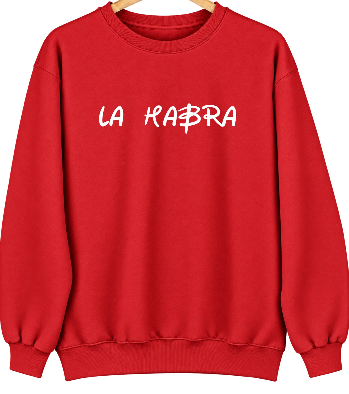 La Habra, California Hometown Crewneck — Red