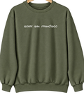 South San Francisco, California Hometown Crewneck — Military Green