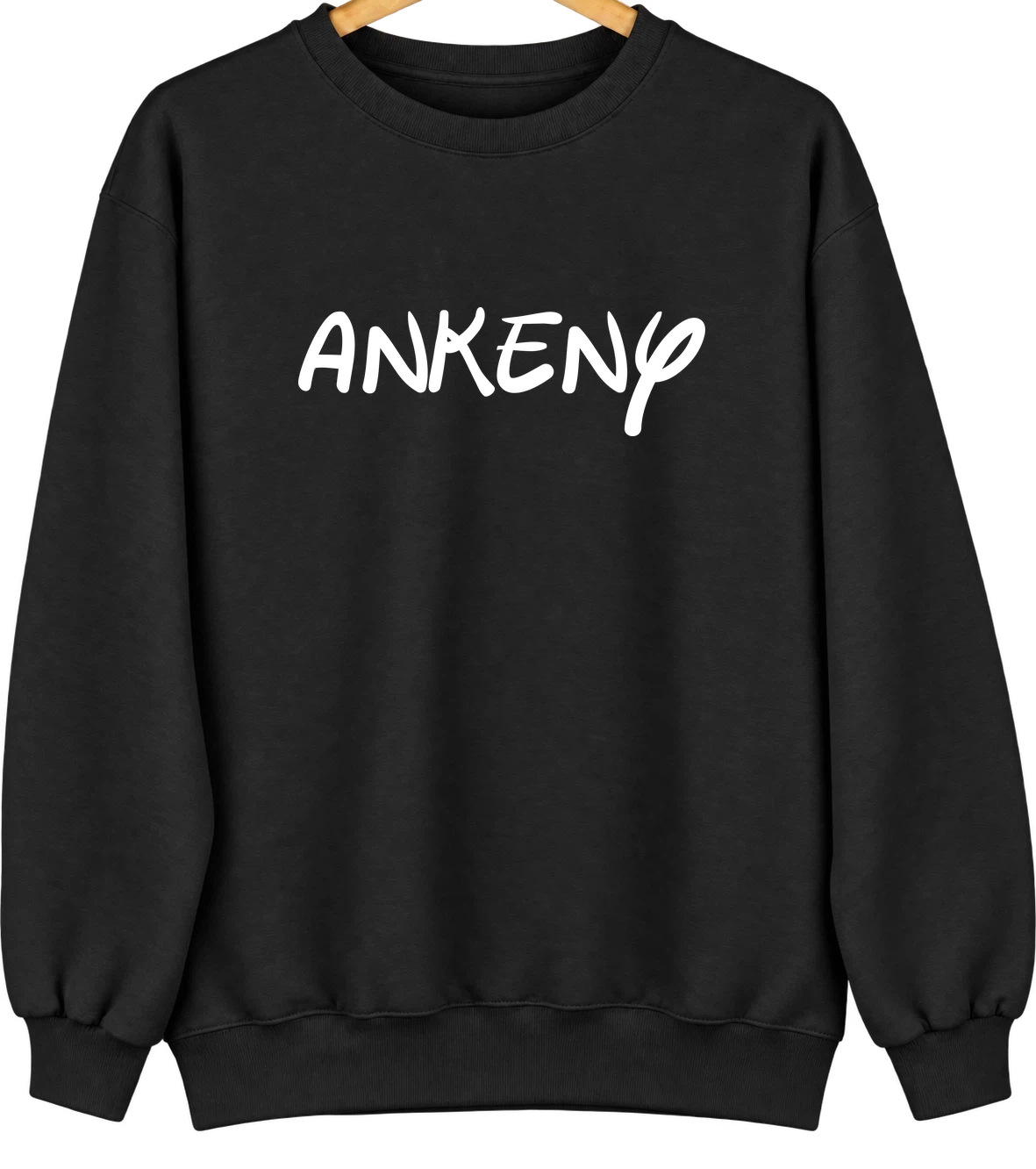Ankeny, Iowa Hometown Crewneck — Black