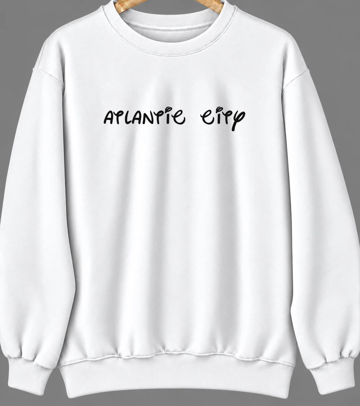 Atlantic City, New Jersey Hometown Crewneck — White