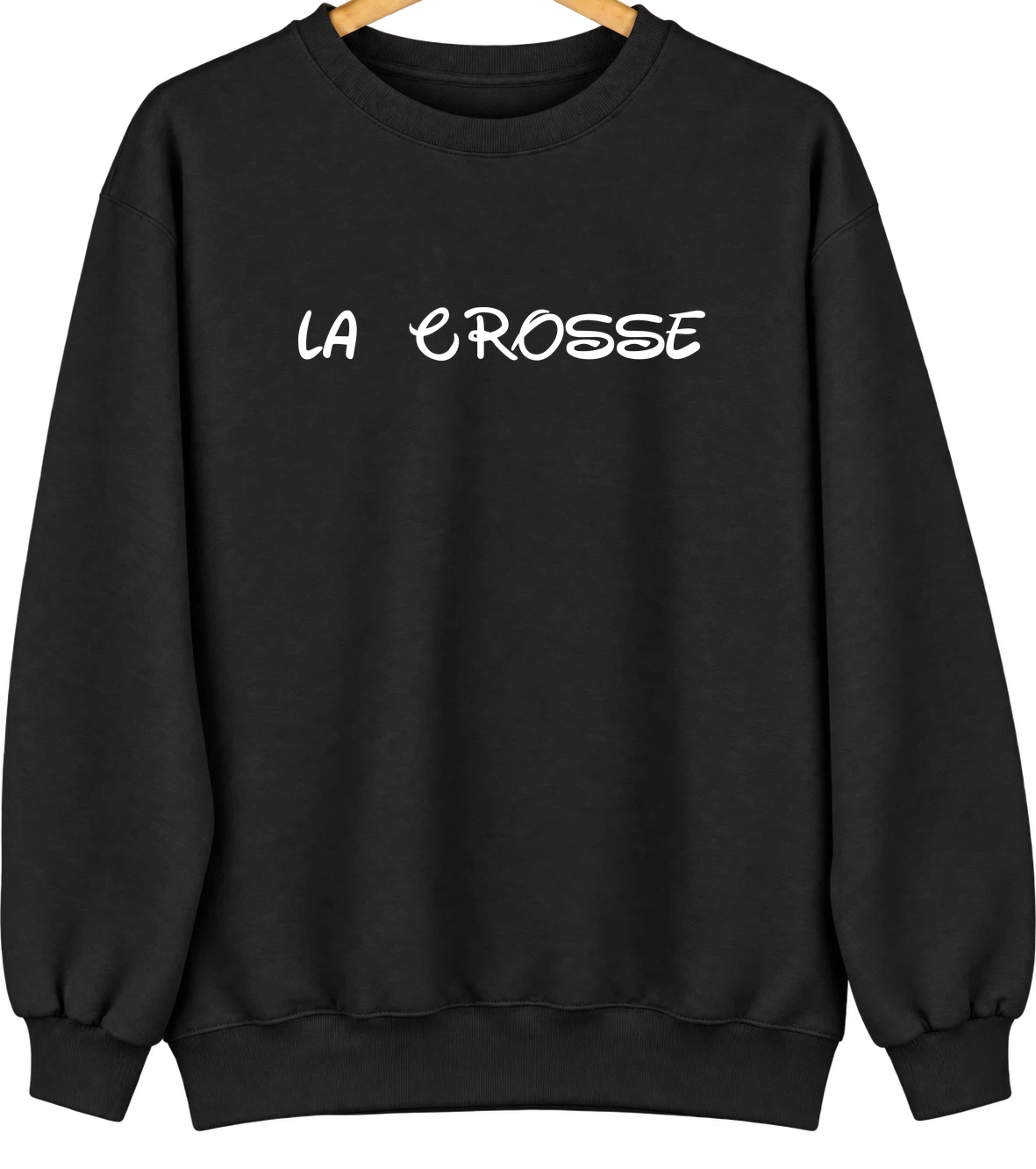 La Crosse, Wisconsin Hometown Crewneck — Black