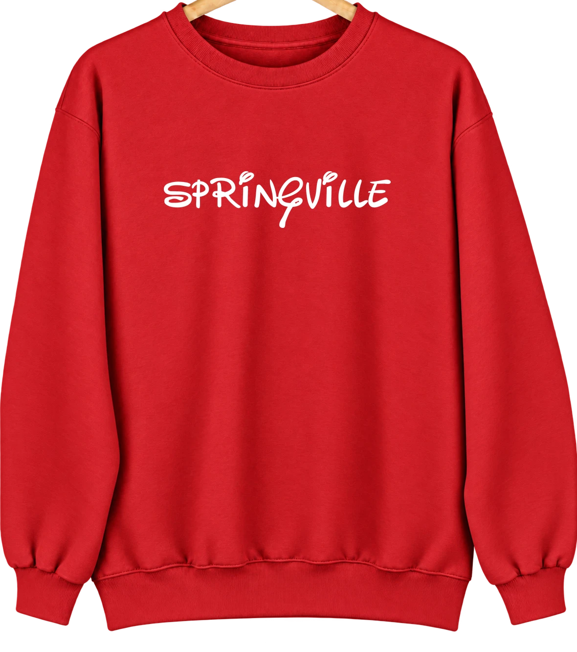 Springville, Utah Hometown Crewneck — Red
