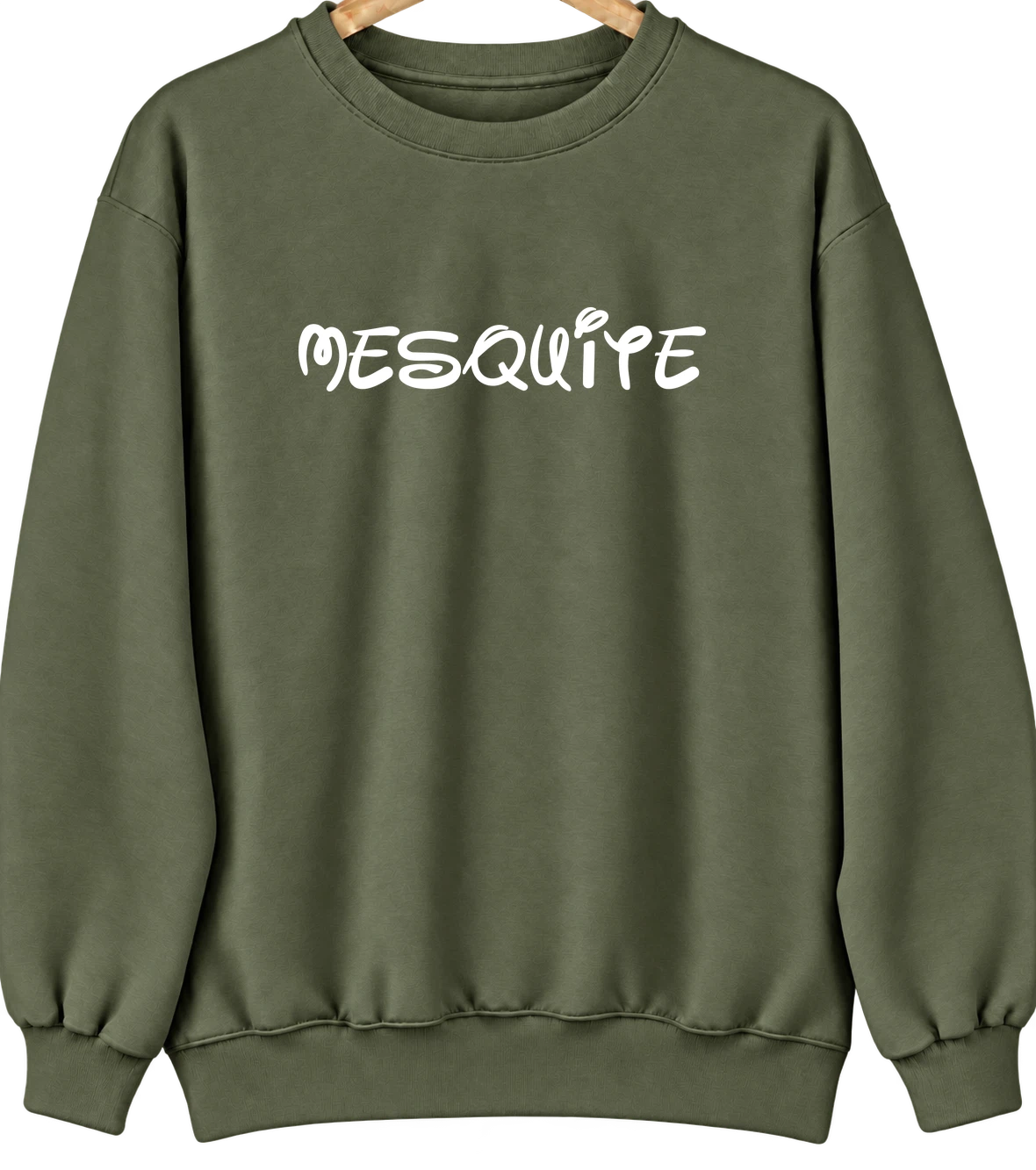 Mesquite, Texas Hometown Crewneck — Military Green