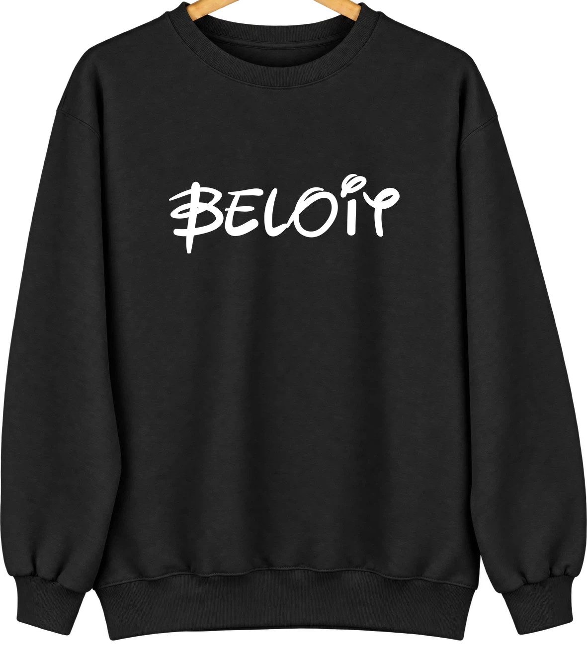 Beloit, Wisconsin Hometown Crewneck — Black