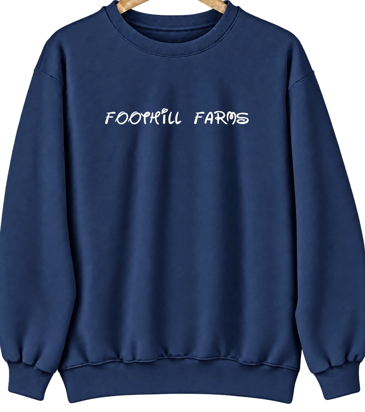 Foothill Farms, California Hometown Crewneck — Navy