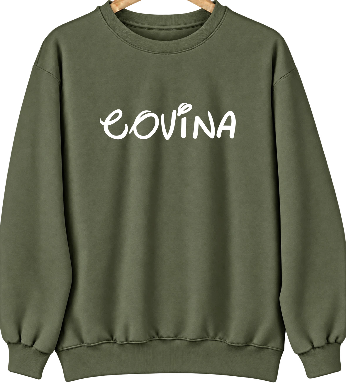 Covina, California Hometown Crewneck — Military Green