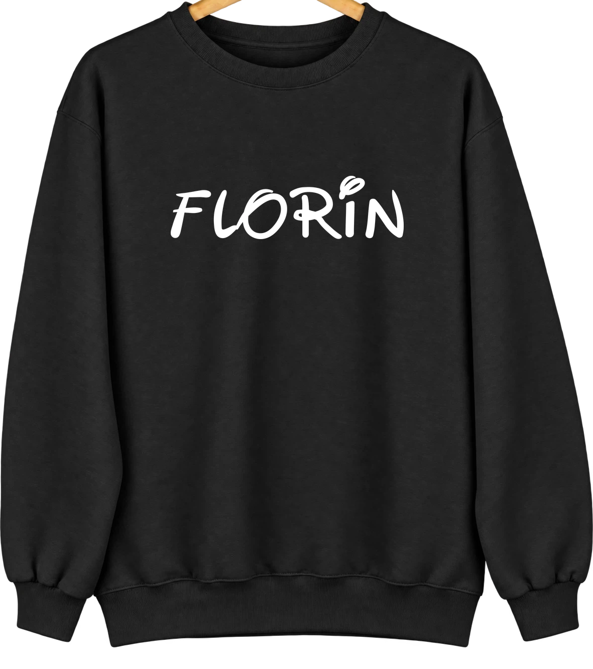 Florin, California Hometown Crewneck — Black
