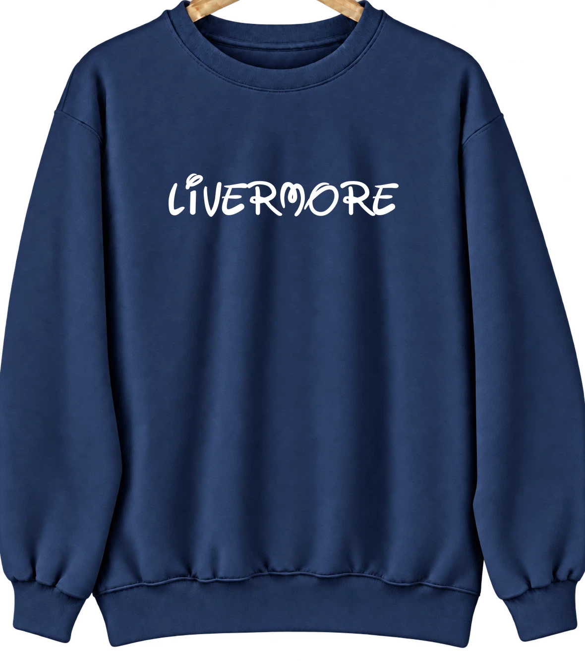 Livermore, California Hometown Crewneck — Navy