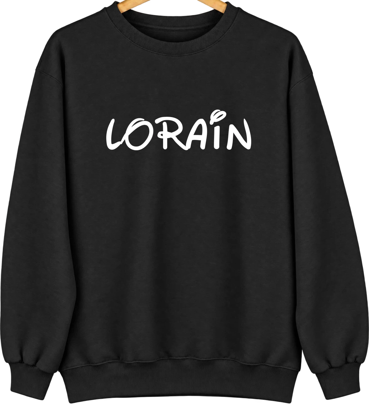Lorain, Ohio Hometown Crewneck — Black