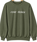 Fort Pierce, Florida Hometown Crewneck — Military Green
