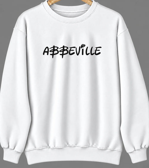 Abbeville, Louisiana Hometown Crewneck — White