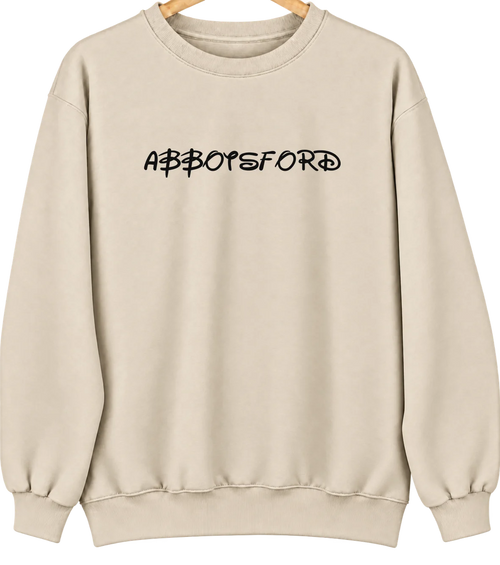 Abbotsford, Wisconsin Hometown Crewneck — Sand