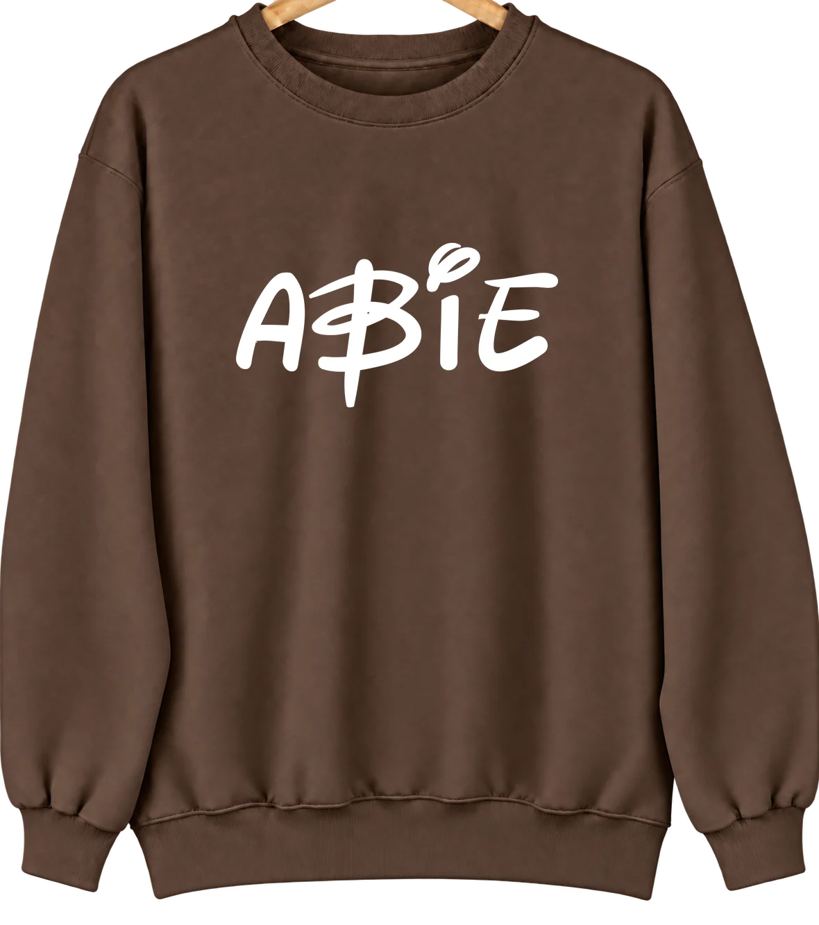 Abie, Nebraska Hometown Crewneck — Brown