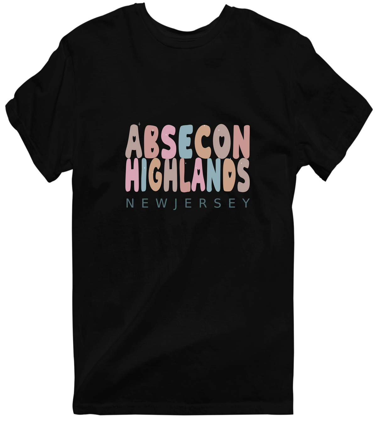 Absecon Highlands, New Jersey Hometown T-Shirt - Black