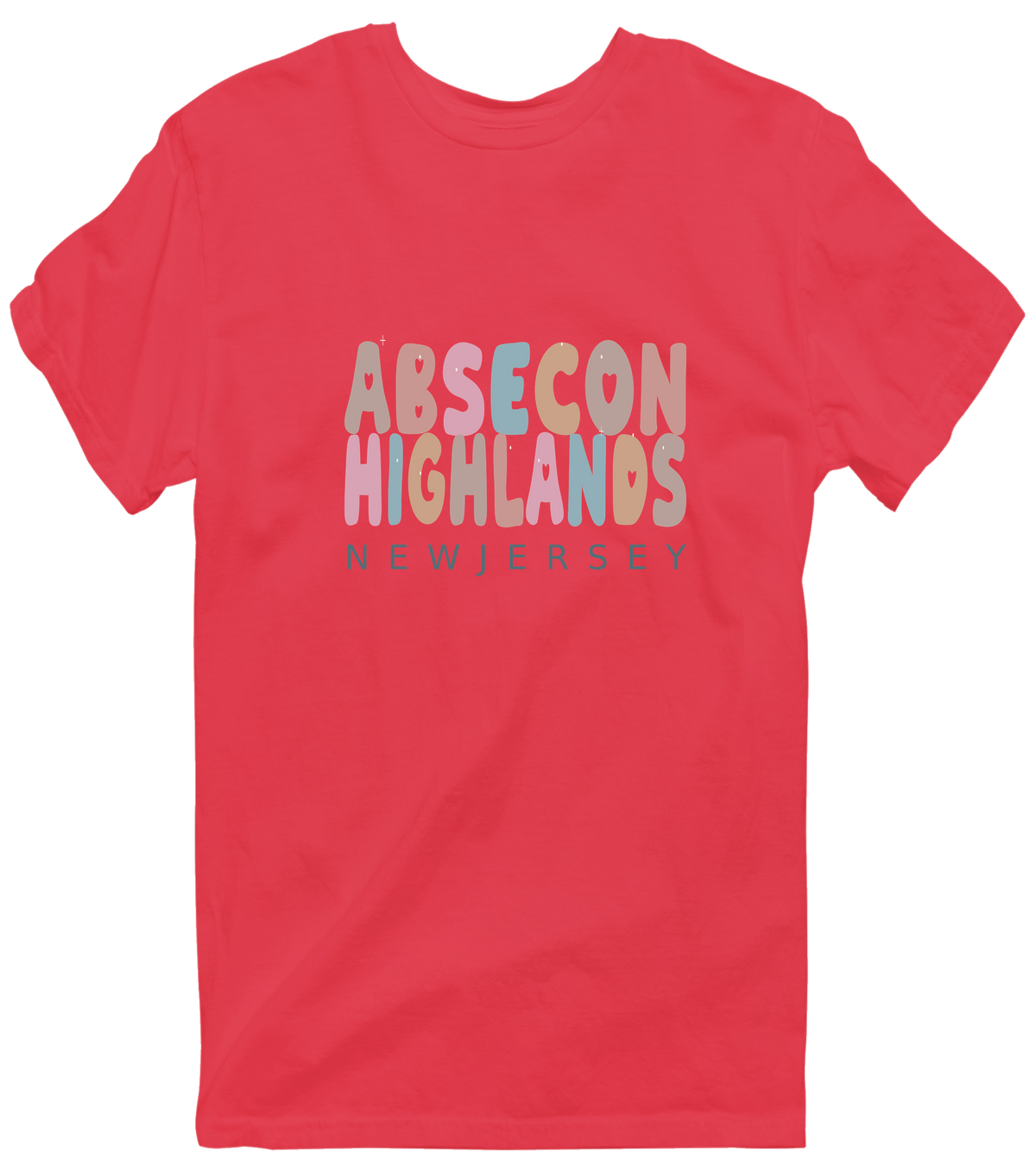 Absecon Highlands, New Jersey Hometown T-Shirt - Heather Red