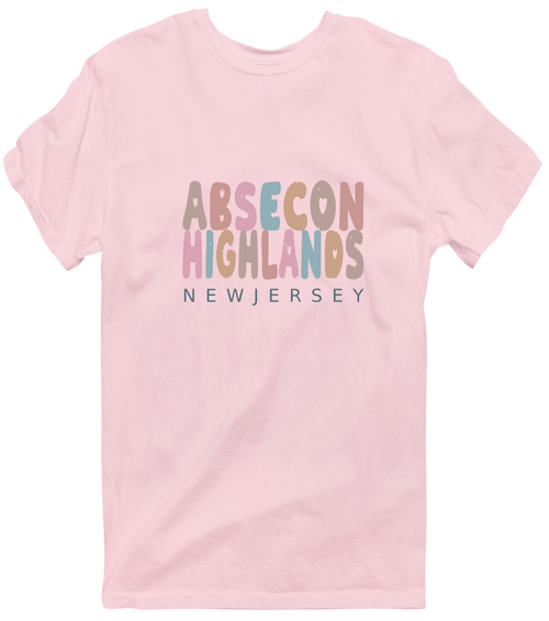 Absecon Highlands, New Jersey Hometown T-Shirt - Light Pink