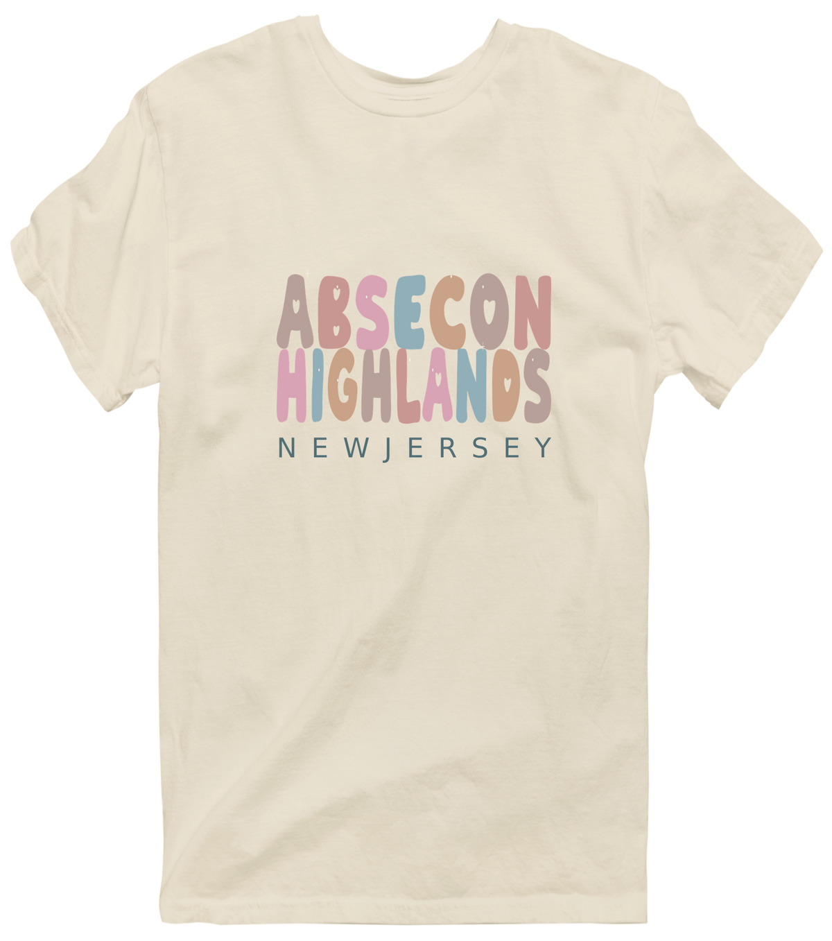 Absecon Highlands, New Jersey Hometown T-Shirt - Sand