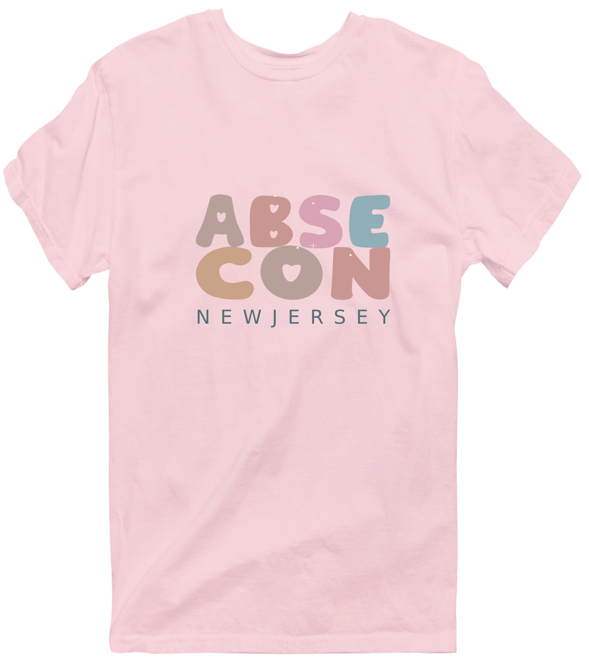 Absecon, New Jersey Hometown T-Shirt - Light Pink
