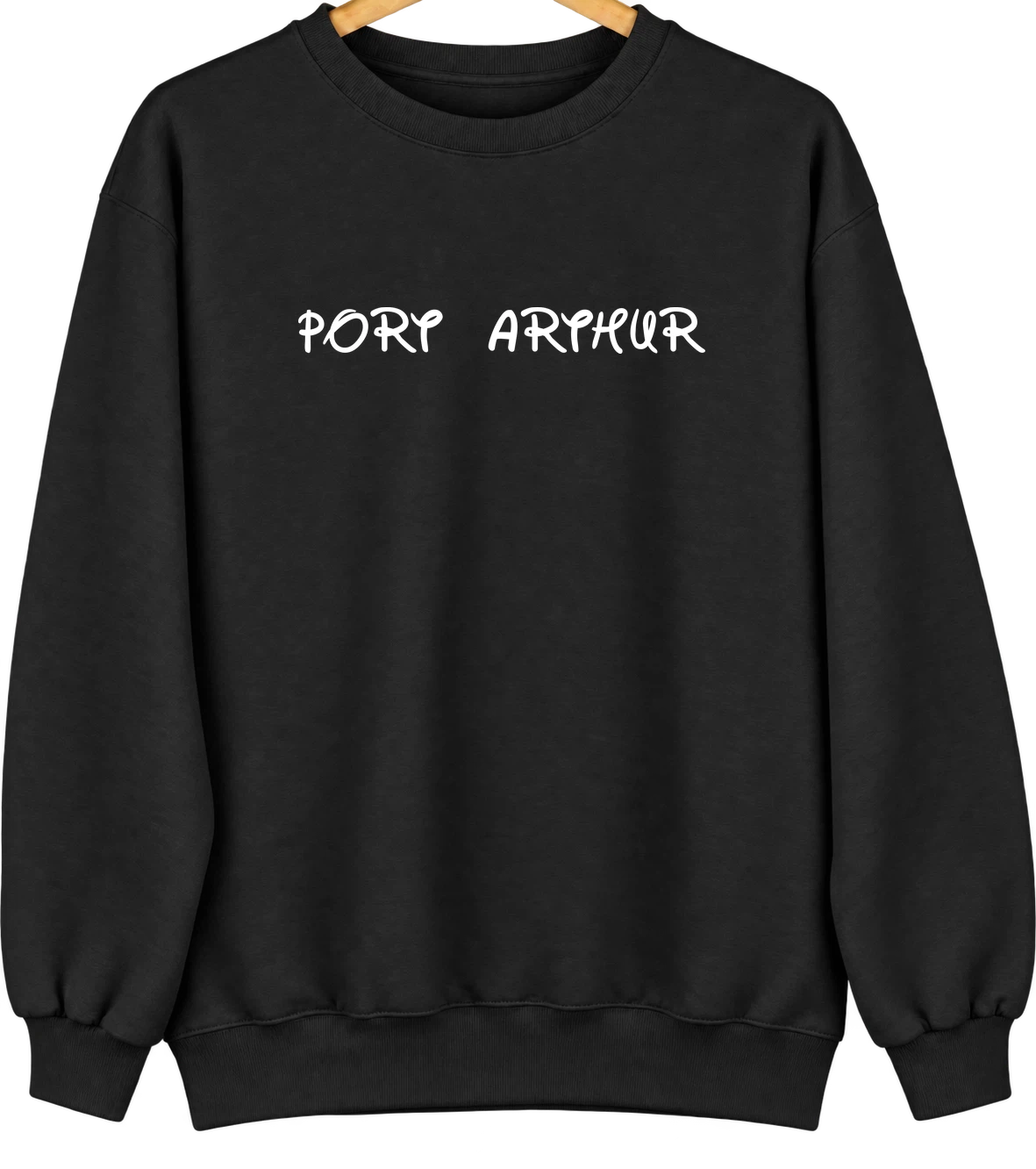 Port Arthur, Texas Hometown Crewneck — Black