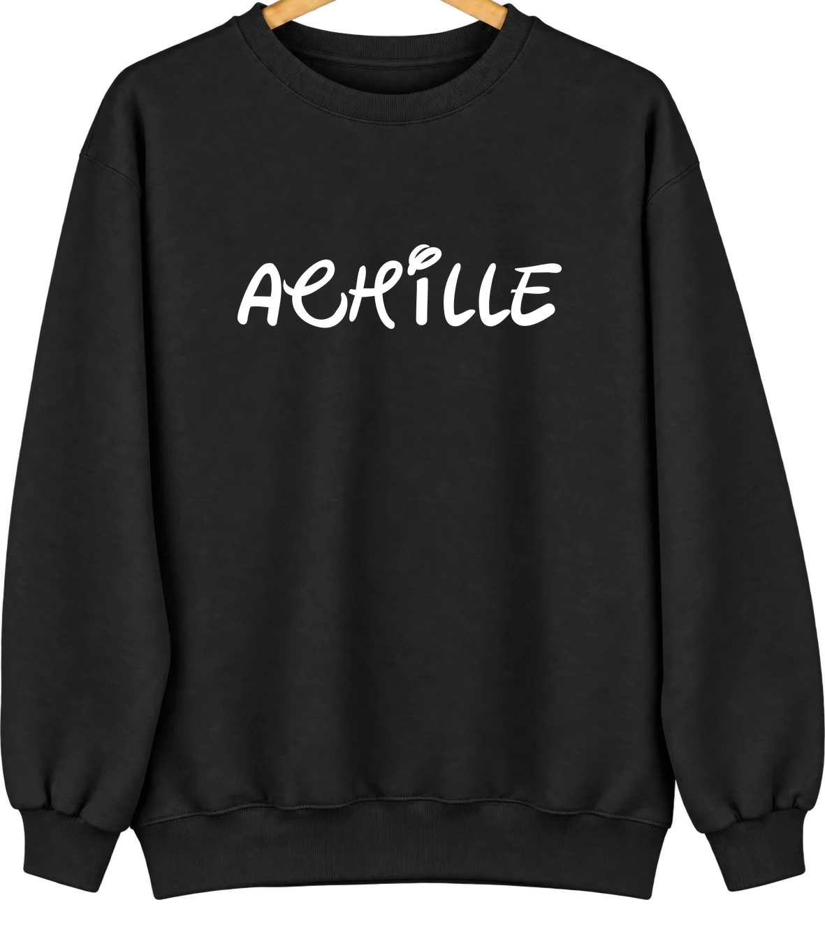 Achille, Oklahoma Hometown Crewneck — Black