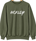 Ackley, Iowa Hometown Crewneck — Military Green