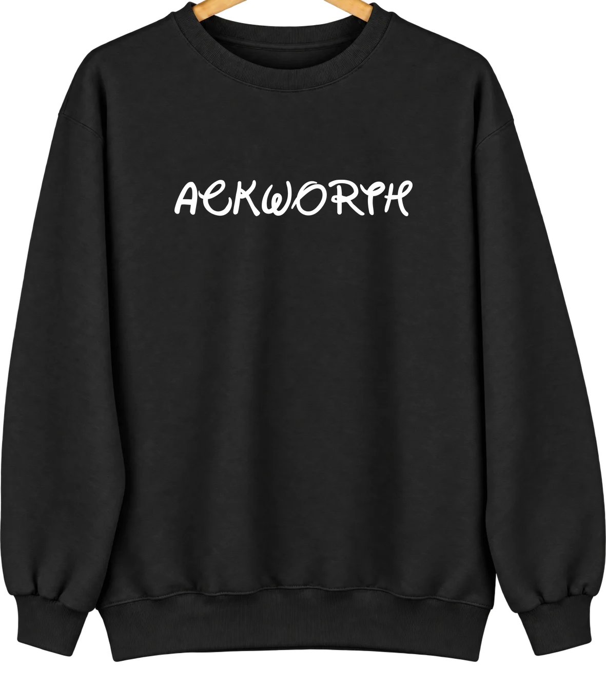 Ackworth, Iowa Hometown Crewneck — Black