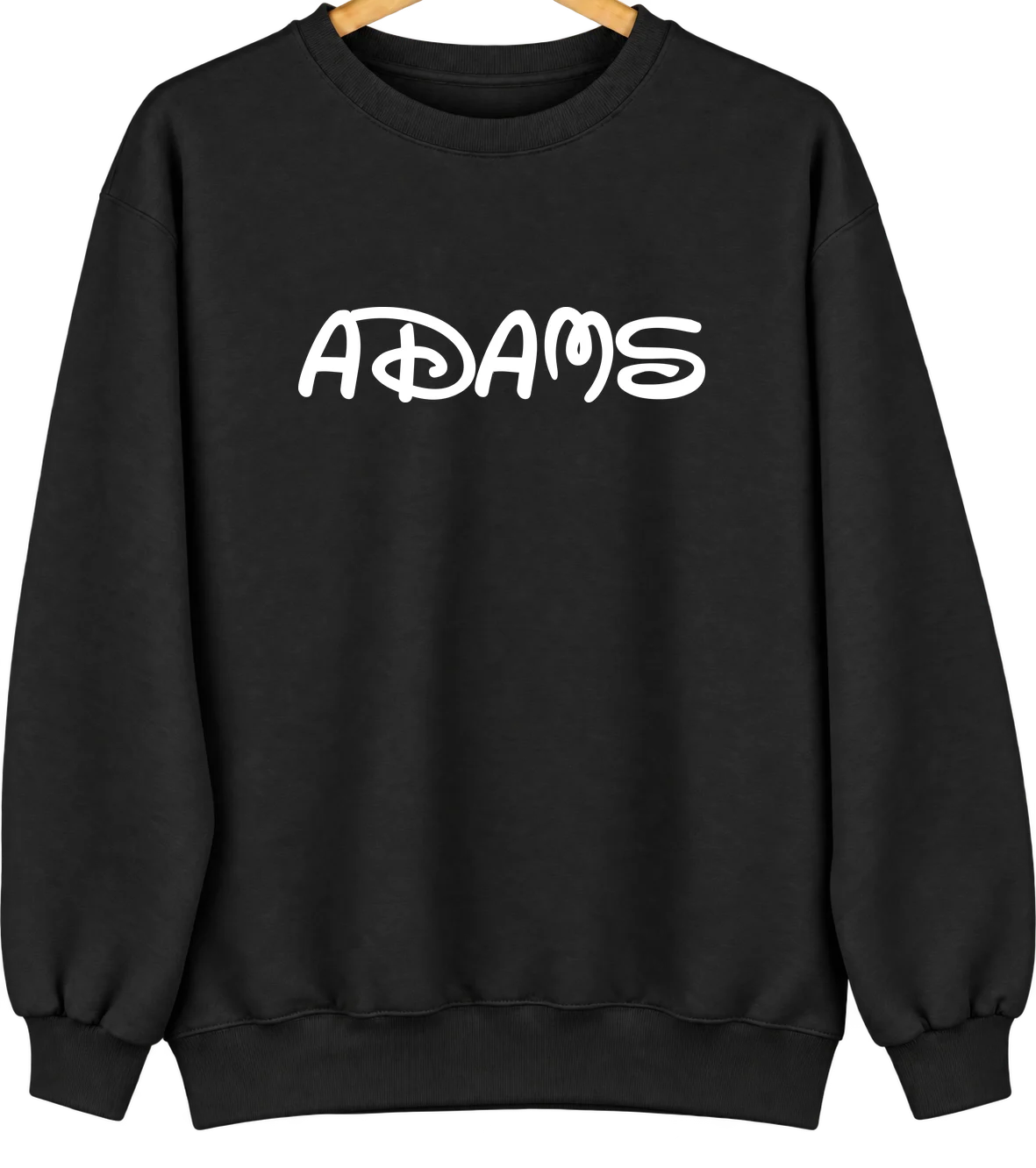Adams, Wisconsin Hometown Crewneck — Black