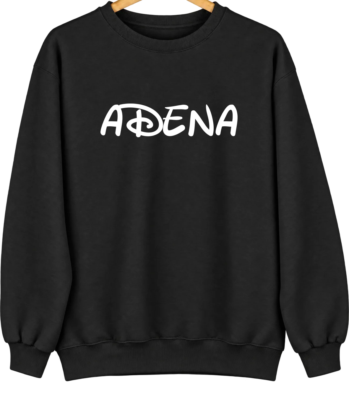 Adena, Ohio Hometown Crewneck — Black