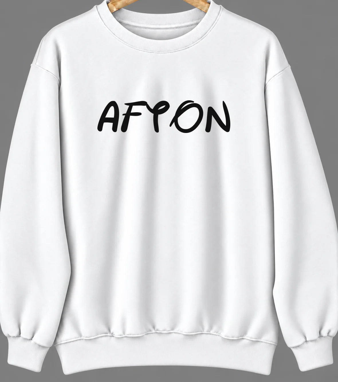 Afton, Minnesota Hometown Crewneck — White