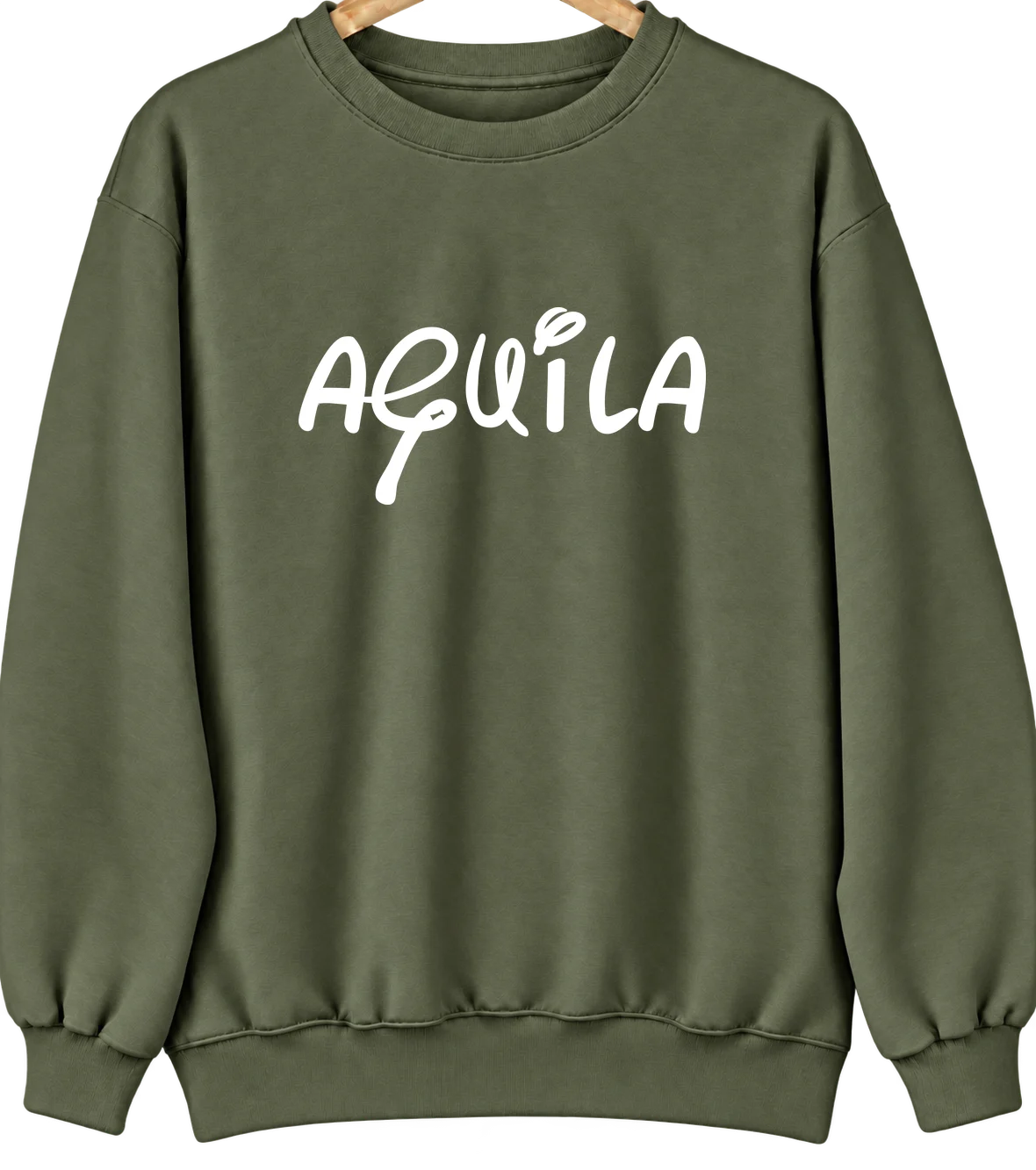 Aguila, Arizona Hometown Crewneck — Military Green