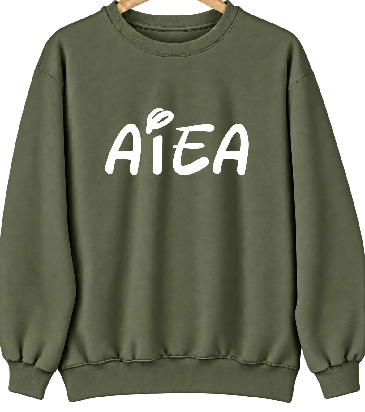 Aiea, Hawaii Hometown Crewneck — Military Green