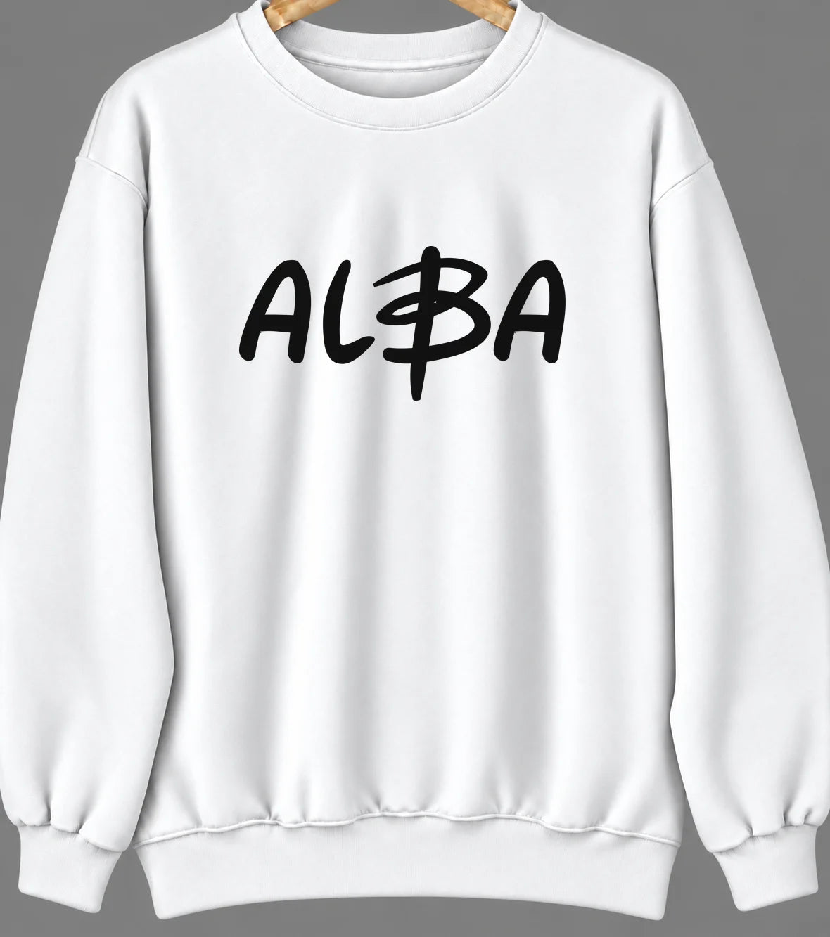 Alba, Missouri Hometown Crewneck — White