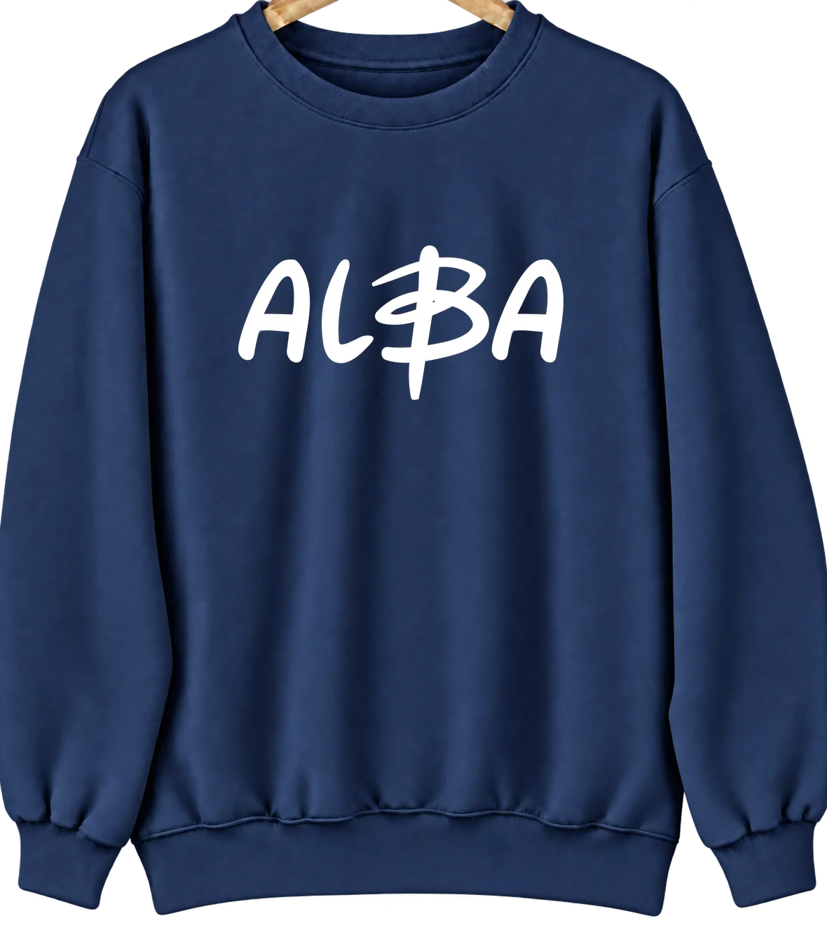 Alba, Texas Hometown Crewneck — Navy